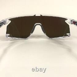 Oakley Sunglasses BXTR OO9280-1239 Crystal Clear Frames with Prizm Sapphire Lens