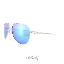 Oakley Sunglasses Elmont M OO4119-07 Satin Chrome Sapphire Iridium Polarized