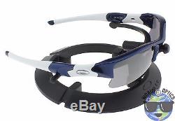 Oakley Sunglasses Flak Jacket XLJ 03-931 Team Navy Blue with Black Iridium Lens