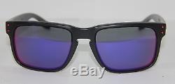 Oakley Sunglasses HOLBROOK 9102-36 Black Red Iridium MIRRORED OO9102-36 NEW