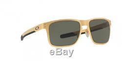 Oakley Sunglasses HOLBROOK Metal OO4123-08 Satin Gold Frame with Grey Lenses