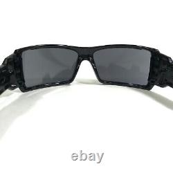 Oakley Sunglasses Oil Rig 24-058 Black Silver Ghost Frames with Blue Shield Lens