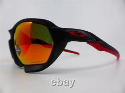 Oakley Sunglasses PLAZMA Matte Black Ink Prizm Ruby Lenses OO9019-11 S59