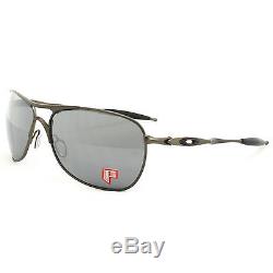 Oakley Titanium Crosshair Sunglasses OO6014-02 Pewter / Black Iridium Polarized