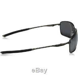 Oakley Titanium Square Wire Pewter Black Iridium Polarized Sunglasses OO6016-02