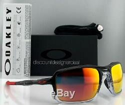 Oakley Triggerman Sunglasses OO9266-10 Black Ink Ruby Iridium Lens 59mm New