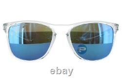 Oakley Trillbe X POLARIZED Sunglasses OO9340-05 Clear Frame With Sapphire Iridium