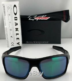 Oakley Turbine Sunglasses OO9263-15 Matte Black Jade Iridium Mirrored Moto GP