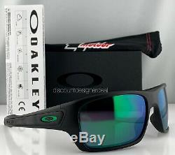 Oakley Turbine Sunglasses OO9263-15 Matte Black Jade Iridium Mirrored Moto GP