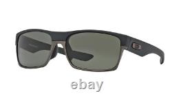 Oakley Two Face OO 9256-01 Matte Black Copper / Dark Grey Sunglasses NWT