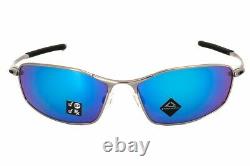 Oakley WHISKER POLARIZED Sunglasses OO4141-0460 Satin Chrome With PRIZM Sapphire