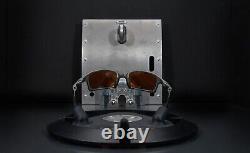 Oakley X-SQUARED X-METAL Finish Sunglasses-Ice Iridium Pol Lens+Vault+Xtra Lens