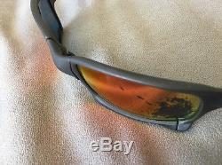 Oakley x squared x metal Grey Sunglasses with Fire iridium Lenses RARE