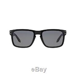 Original Oakley Holbrook Sunglasses OO9102-02 Polished Black Grey Polarized Lens