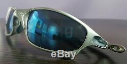 Pre-Owned Oakley Juliet X-Metal Sunglasses Polished with Blue Iridium Lenses