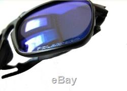 Pre-owned Oakley Badman OO6020 Sapphire Blue Mens Sunglasses