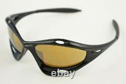 READ Oakley RACING JACKET Polished Black/Bronze Sunglasses VINTAGE