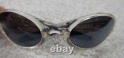 VTG Oakley Eye Jacket Sunglasses Clear Frame Transparent Polarized Lenses USA