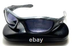 Vintage OAKLEY MONSTER DOG NIGHT CAMO Dark Gray Plastic Wrap Sunglasses Rare