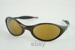 Vintage Oakley EYE JACKET 1.0 Metallic Brown/Gold Iridium Sunglasses