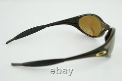 Vintage Oakley EYE JACKET 1.0 Metallic Brown/Gold Iridium Sunglasses