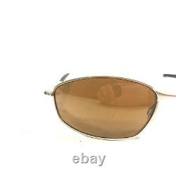Vintage Oakley Sunglasses Whisker Gray Titanium Wire Wrap Frames with Brown Lenses