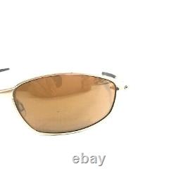 Vintage Oakley Sunglasses Whisker Gray Titanium Wire Wrap Frames with Brown Lenses